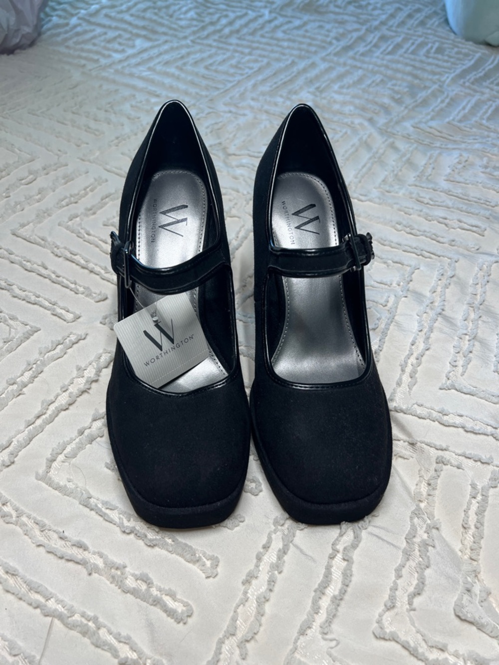 Worthington Black Mary Jane Platform Heels